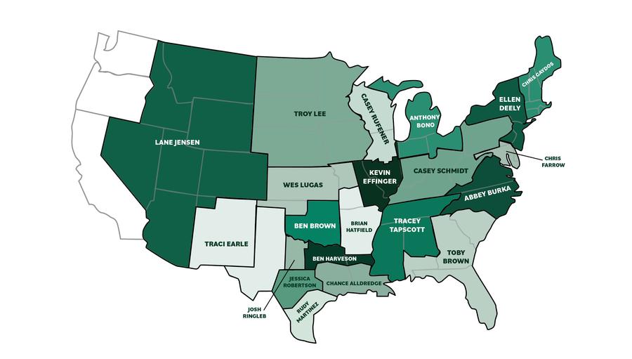 Greenleaf Nursery Sales Regions